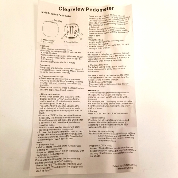 #861P NIB Ariel Pedometer - Picture 4 of 6